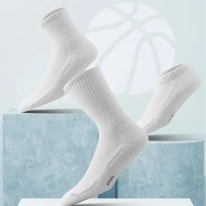 Chaussettes de sport pour hommes à semelle épaisse, absorbant la transpiration et respirantes, avec coussinets de soutien pour la course à pied, chaussettes de sport professionnelles pour hommes