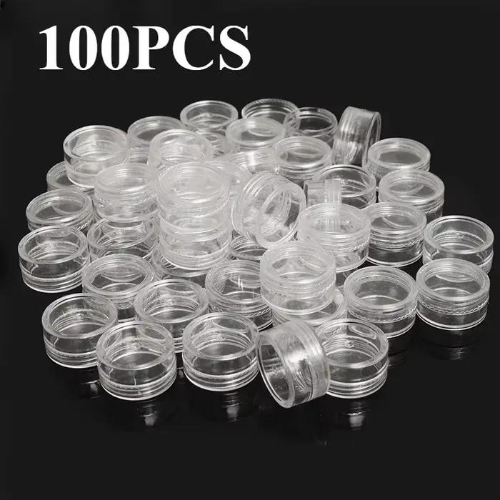 Pot de crème transparente pour échantillons