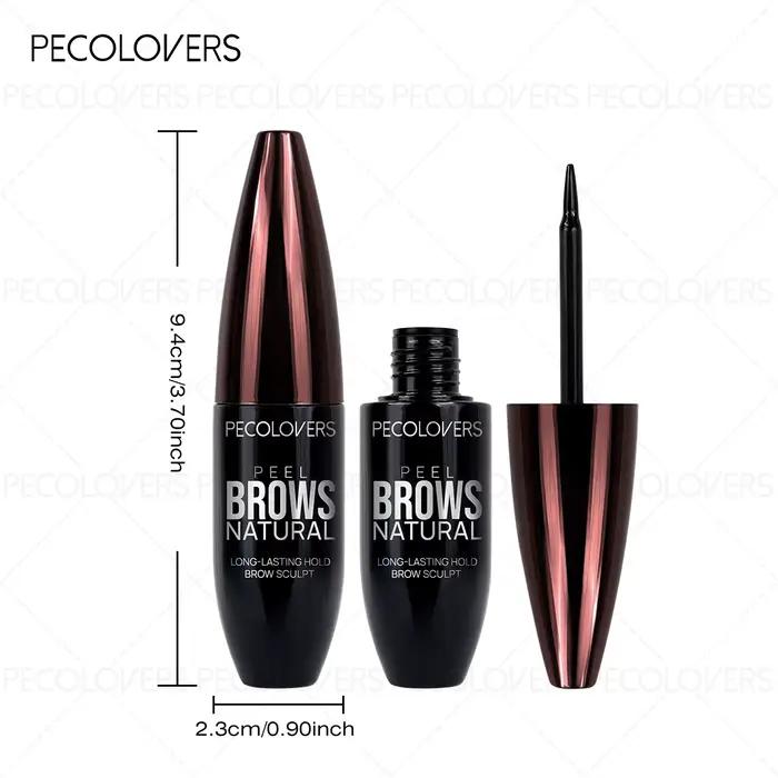 Gel pour sourcils de tatouage Pecolover, imperméable, semi-permanent, longue durée, noir marron, résistant à la sueur, formation de Film, déchirant, 1 pièce