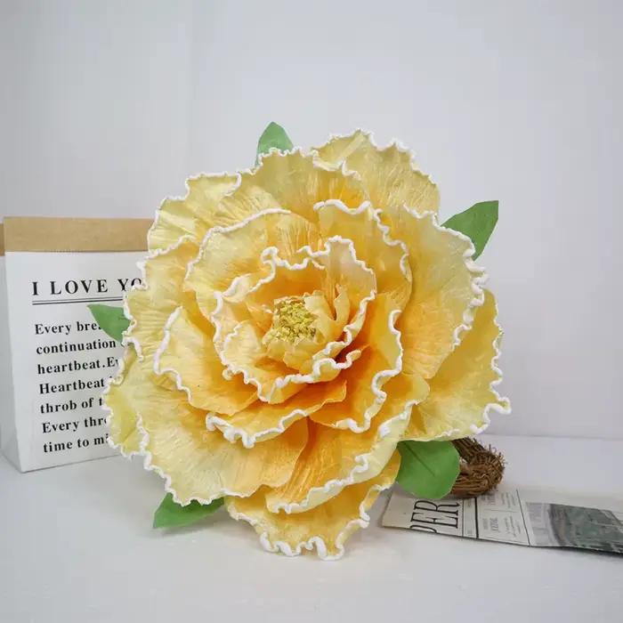 Grandes fleurs artificielles de pivoine de 30/40/50/60/80 cm, branches décoratives pour mariage, fleurs en soie pour décoration murale et intérieure.