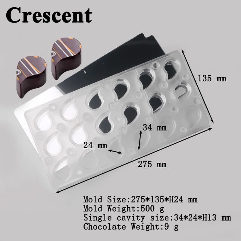 Moules à chocolat en Polycarbonate, 7 Options disponibles, plaque de transfert magnétique en acier i