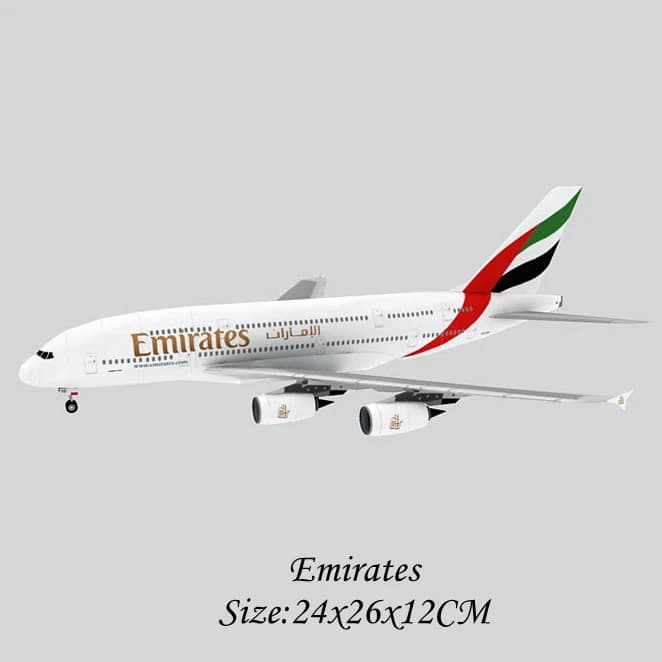 3D 1:300 véritable bus aérien A380, australie, émirats arabes unis, singapour, papier, bricolage, ar