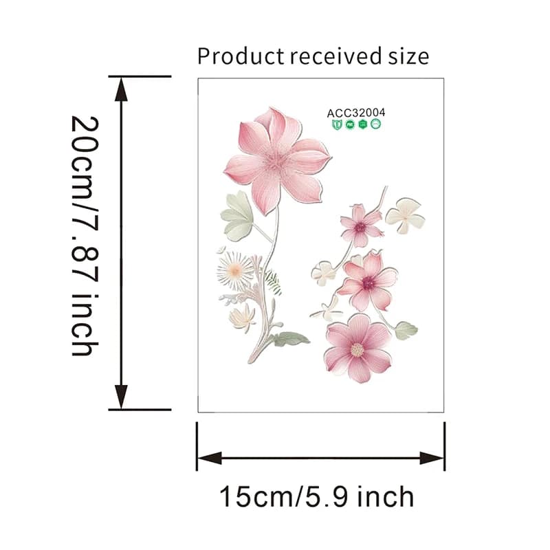 Autocollant mural en PVC amovible et imperméable, motif fleurs magnifiques, pour chambre à coucher,