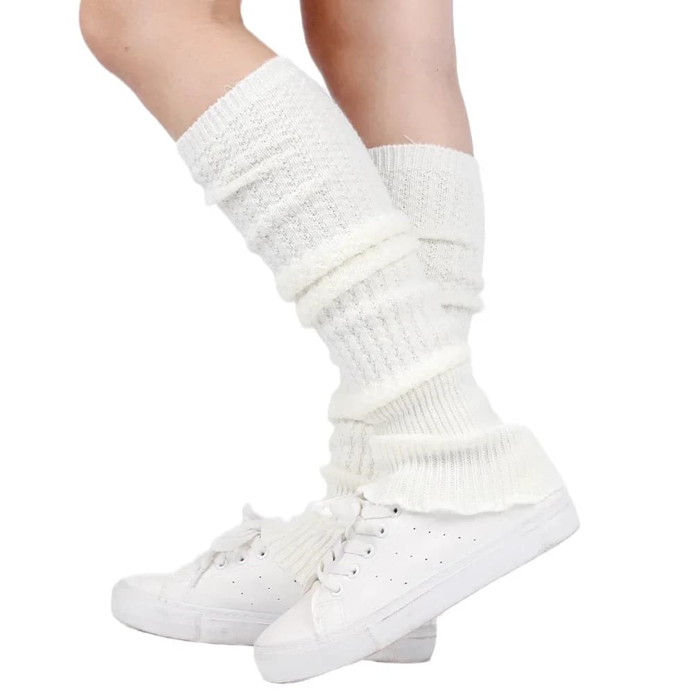Jambières rouges et bleues pour femmes, bottes gothiques, manchettes de chaussettes Y2k, guêtre ther