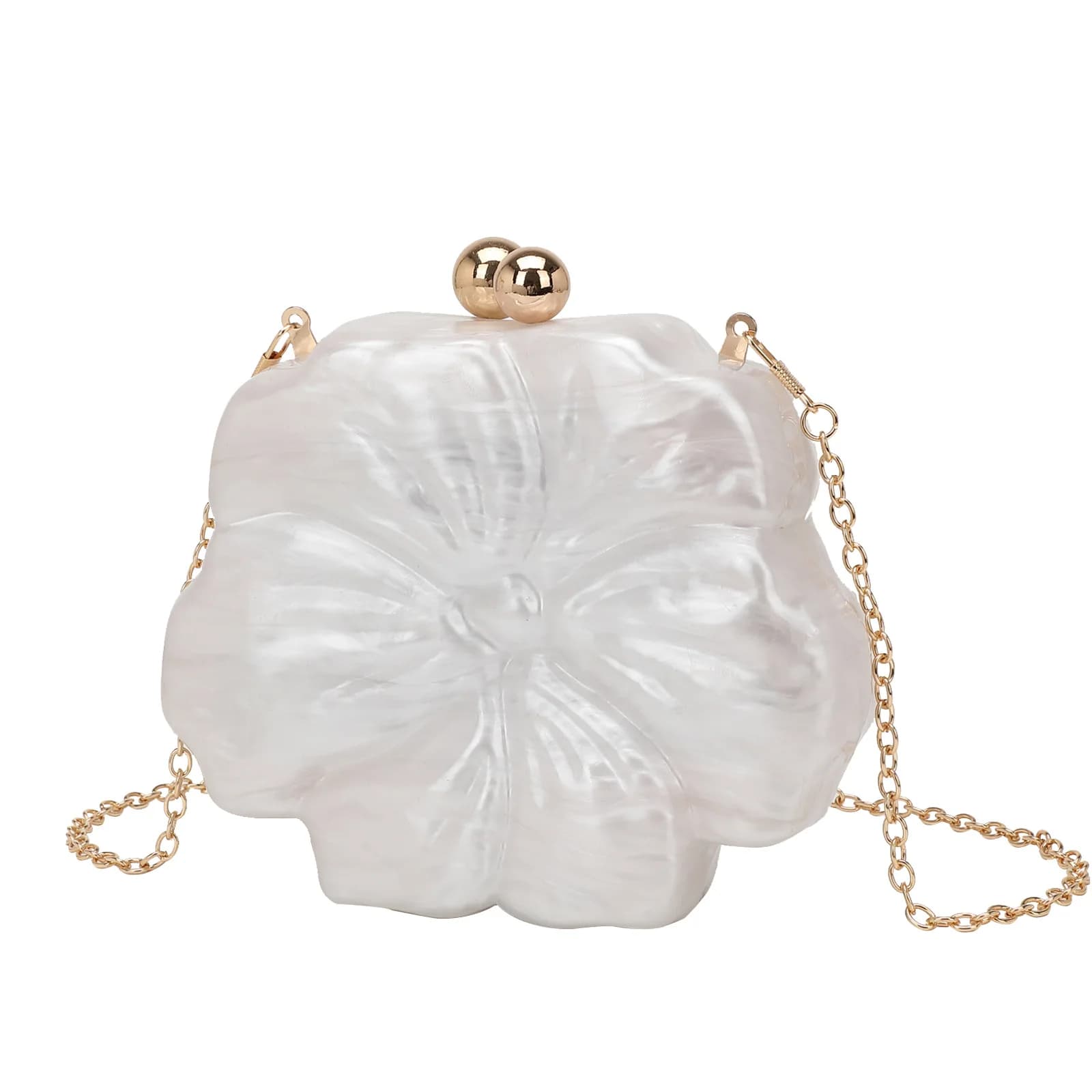 Pochette en acrylique rose pour femmes, sac à bandoulière de styliste avec boîte à fleurs, sacs à ma