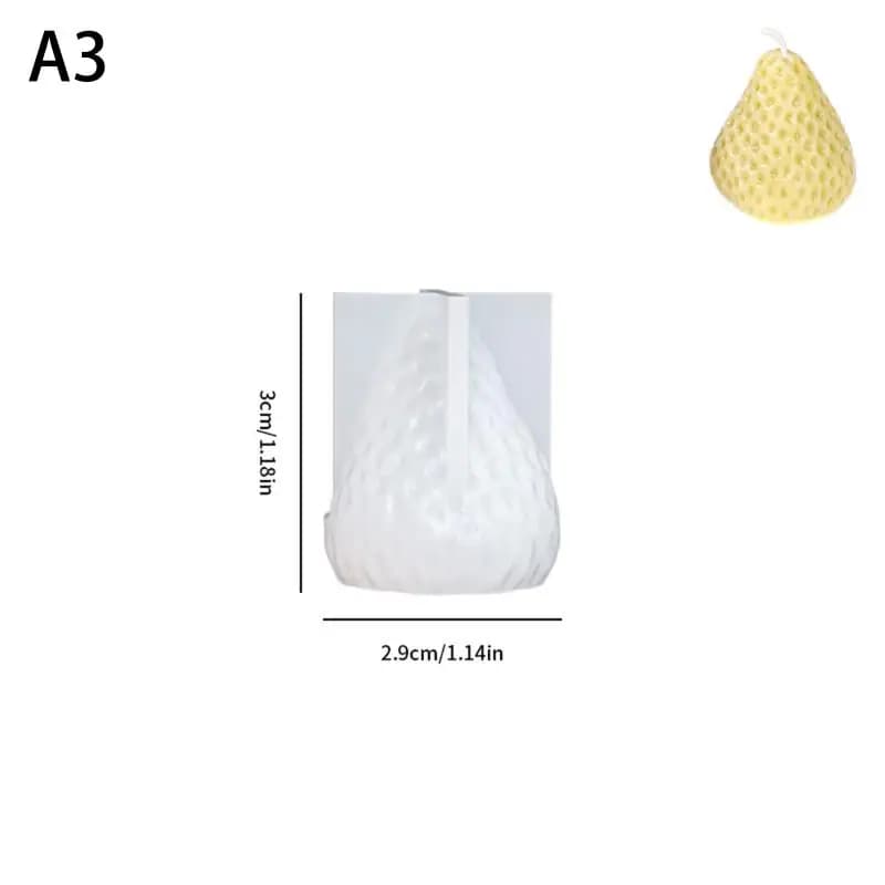 Kit de fabrication de bougies parfumées à la fraise avec moule en silicone à 1/4 de cavité, moule en