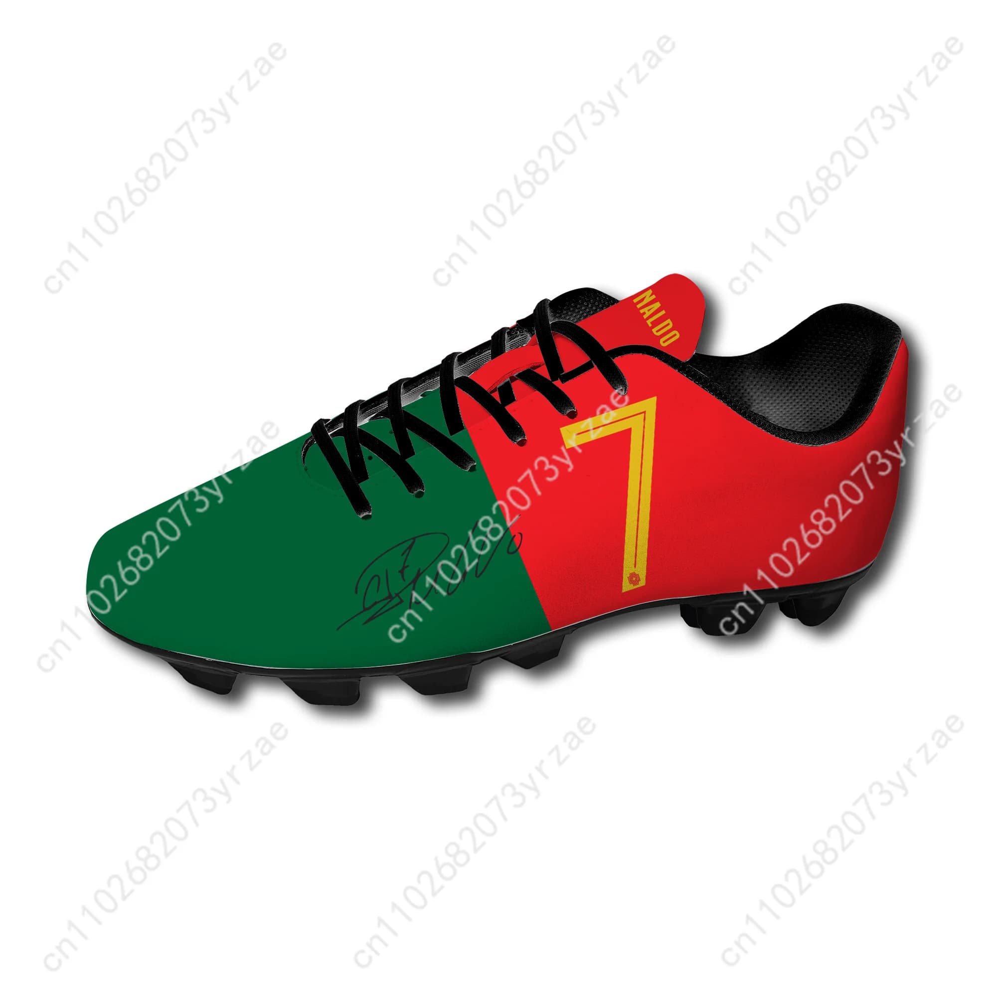 Chaussures de football du Portugal NO.7 Ronaldo, baskets de football avec drapeau portugais, pour ho