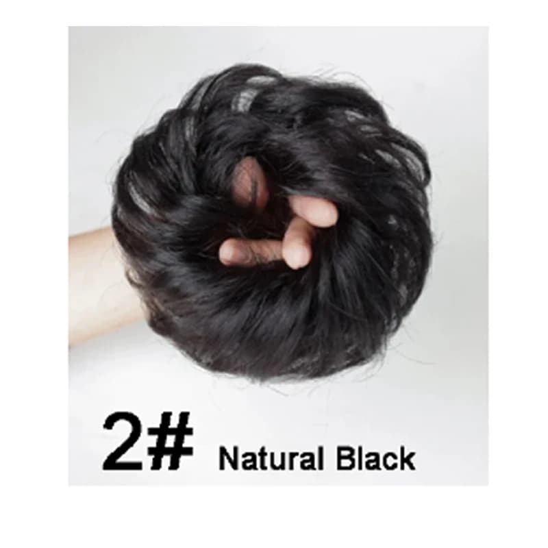 Chignon synthétique bouclé en désordre, Fiber de haute température, enveloppe Invisible, queue de ch