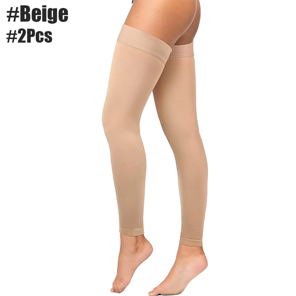 1 paire de bas de Compression sans pieds, cuissardes hautes, 20-30 MmHg, Support de jambe à Compress