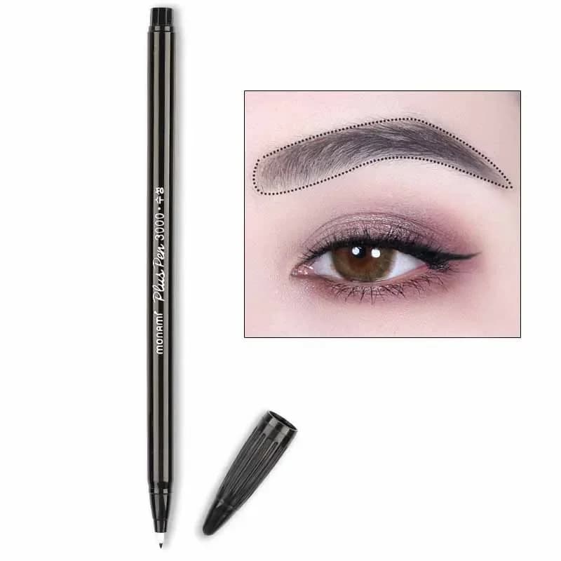 Crayon de tatouage étanche, 2 pièces, crayon à sourcils et lèvres, noir, marron, rouge, Microblading