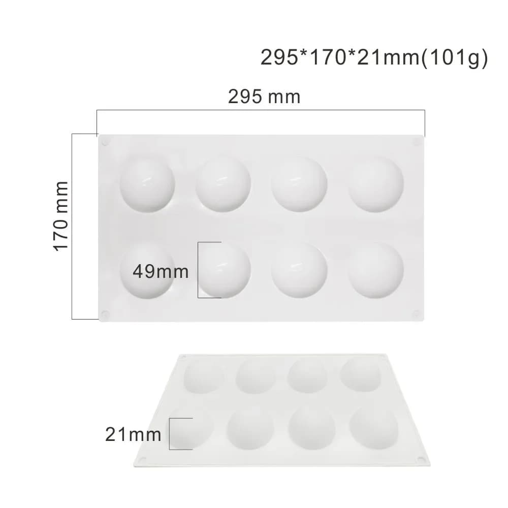 Moules à bougies en silicone demi-sphère, outils de cuisson pour pudding, gâteau mousse bricolage, t