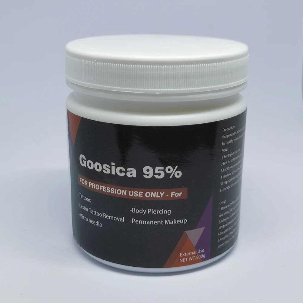 La plus nouvelle crème de tatouage Goosica noire 95% avant le maquillage Permanent Microblading Pier