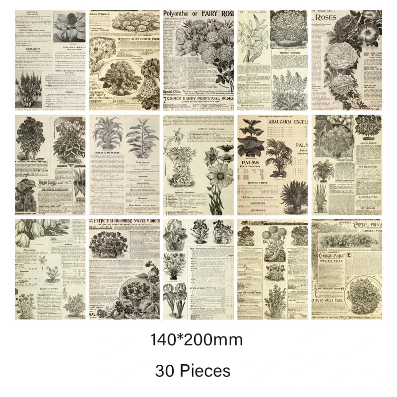 Journamm 30 pièces/paquet Vintage journal Style matériaux papier léger papier bricolage Scrapbooking