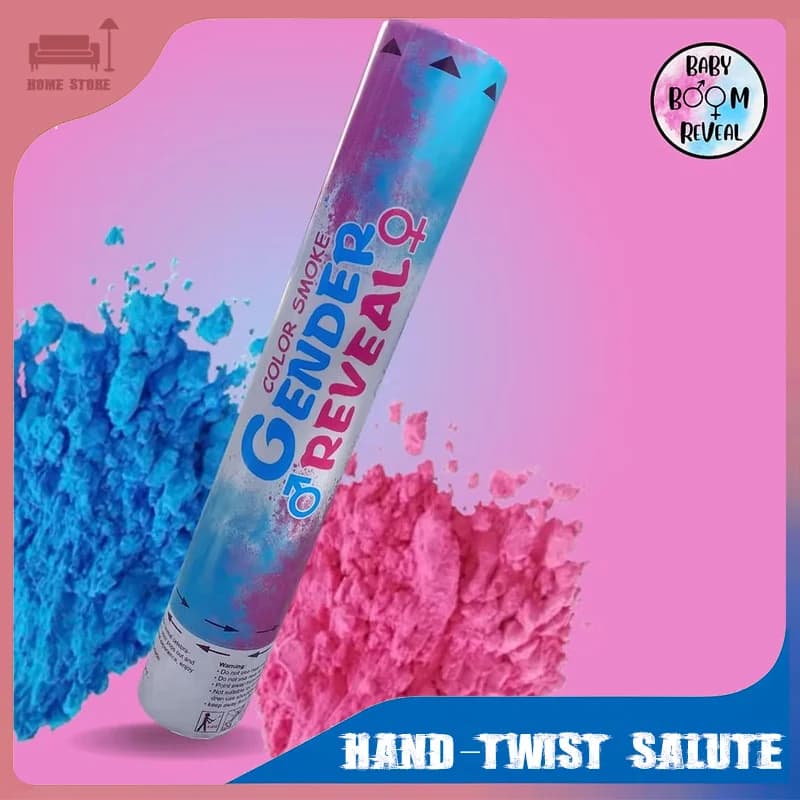 Canon à salut à main en poudre rose bleu