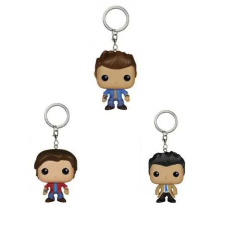 Porte-clés en vinyle Supernatural Dean Castiel Sam, figurine de collection